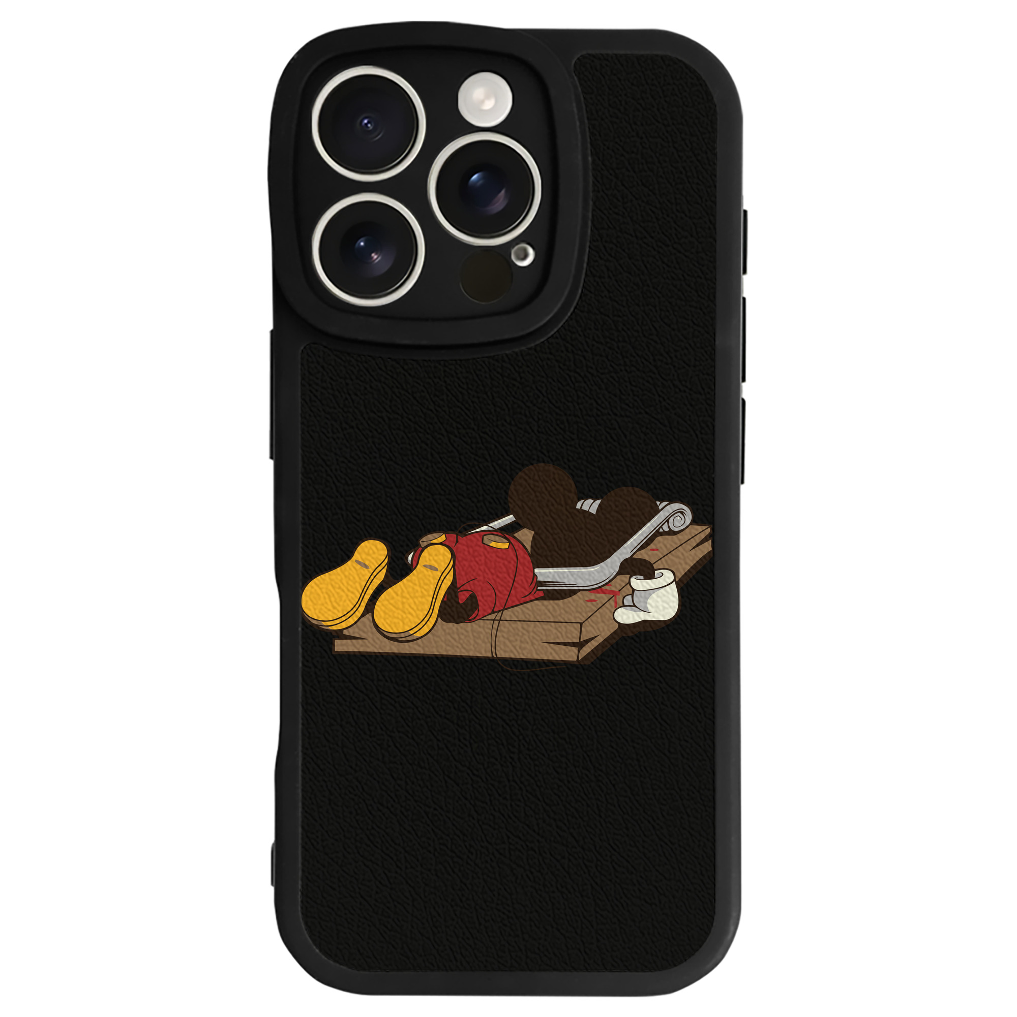 （画像用） ミッキーマウス Mickey Mouse 【iPhone 16シリーズ対応】シリコンスマホケース（レザー調） 材質：シリコン